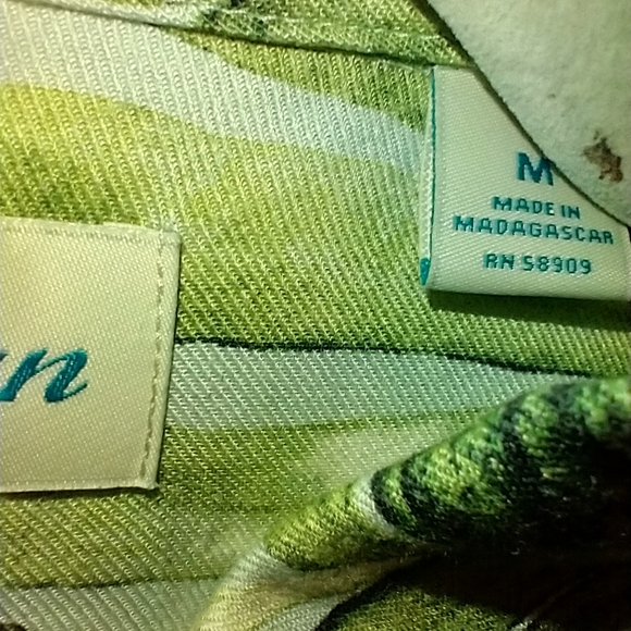 Caribbean Palm Leaves Print Hawaiian Shirt Men's sz Medium. - Picture 4 of 7